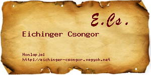 Eichinger Csongor névjegykártya